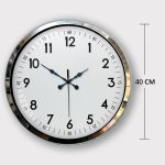 Dekoratif Duvar Saati Modeli | 40 cm Krom Metal | Butik Saat