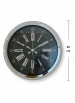 40 cm krom metal duvar saati