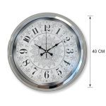40 cm Krom Metal Dekoratif Duvar Saati