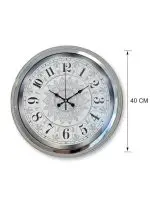 40 cm Krom Metal Dekoratif Duvar Saati
