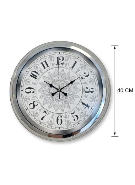 40 cm Krom Metal Dekoratif Duvar Saati