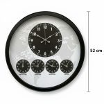 52 cm Siyah dünya saatleri duvar saatleri