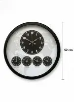 52 cm Siyah dünya saatleri duvar saatleri