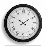 Metal Romen Siyah Duvar Saati
