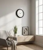 Metal Romen Siyah Duvar Saati