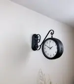 Çift Taraflı Klasik İstasyon Duvar Saati - 36x25 cm