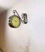 Çift Taraflı Anque İstasyon Duvar Saati - 36x25 cm