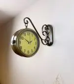 Çift Taraflı Anque İstasyon Duvar Saati - 36x25 cm