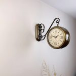 Çift Taraflı Antiquing İstasyon Duvar Saati - 36x25 cm