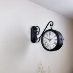 Çift Taraflı Modern İstasyon Duvar Saati - 36x25 cm