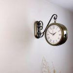 Çift Taraflı Romen İstasyon Duvar Saati - 36x25 cm