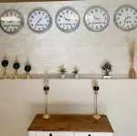 Ülke Saatleri Duvar Saati 40 cm Krom Metal 5’li Seti