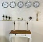 Ülke Saatleri Klasik 36 cm Krom Metal 5’li Seti