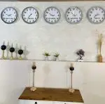 Ülke Saatleri Klasik 36 cm Krom Metal 5’li Seti