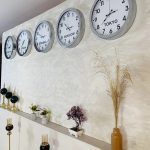 Ülke Saatleri Klasik 36 cm Krom Metal 5’li Seti