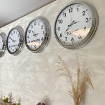 Ülke Saatleri Duvar Saati 40 cm Krom Metal 5’li Seti