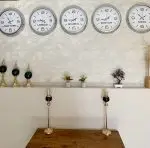 Ülke Saatleri Duvar Saati 40 cm Krom Metal 5’li Seti