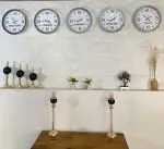 Ülke Başkentleri Duvar Saati 36 cm Krom Metal 5’li Seti