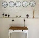 Ülke Saatleri Duvar Saati 40 cm Krom Metal 5’li Seti