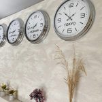 Ülke Saatleri Duvar Saati 40 cm Krom Metal 5’li Seti