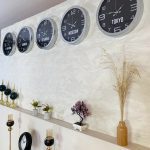 Dünya Saatleri Duvar Saati 36 cm Krom Metal 5’li Seti