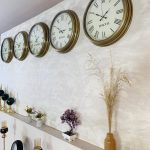 Dünya Saatleri Duvar Saati 40 cm Eskitme Metal 5’li Seti