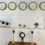 Dünya Saatleri Duvar Saati 36 cm Eskitme Metal 5’li Seti