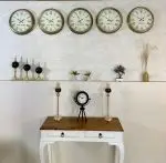 Dünya Saatleri Duvar Saati 40 cm Eskitme Metal 5’li Seti