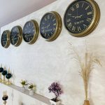 40 cm Eskitme Metal 5 li Set Otel Dünya Saatleri Duvar Saati