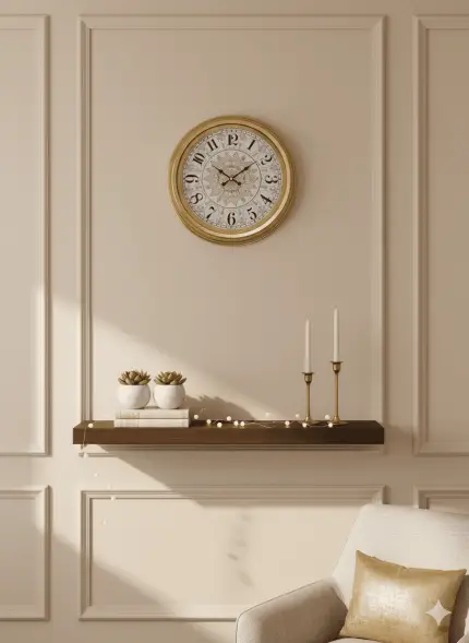 40 cm gold duvar saati modeli