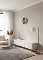 Dekoratif Duvar Saati Gold Metal