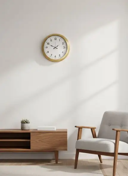 Klasik Duvar Saati Gold Metal