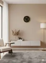 Dekoratif Duvar Saati Gold Metal