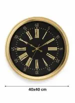 Dekoratif Duvar Saati Gold Metal