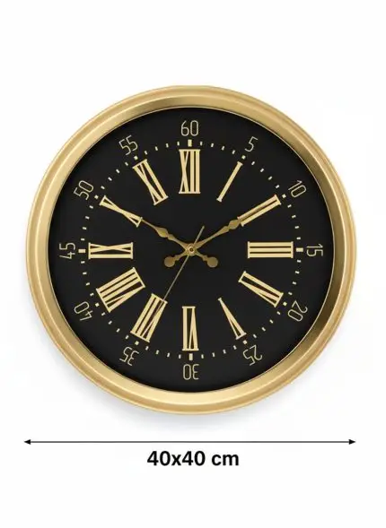 Dekoratif Duvar Saati Gold Metal