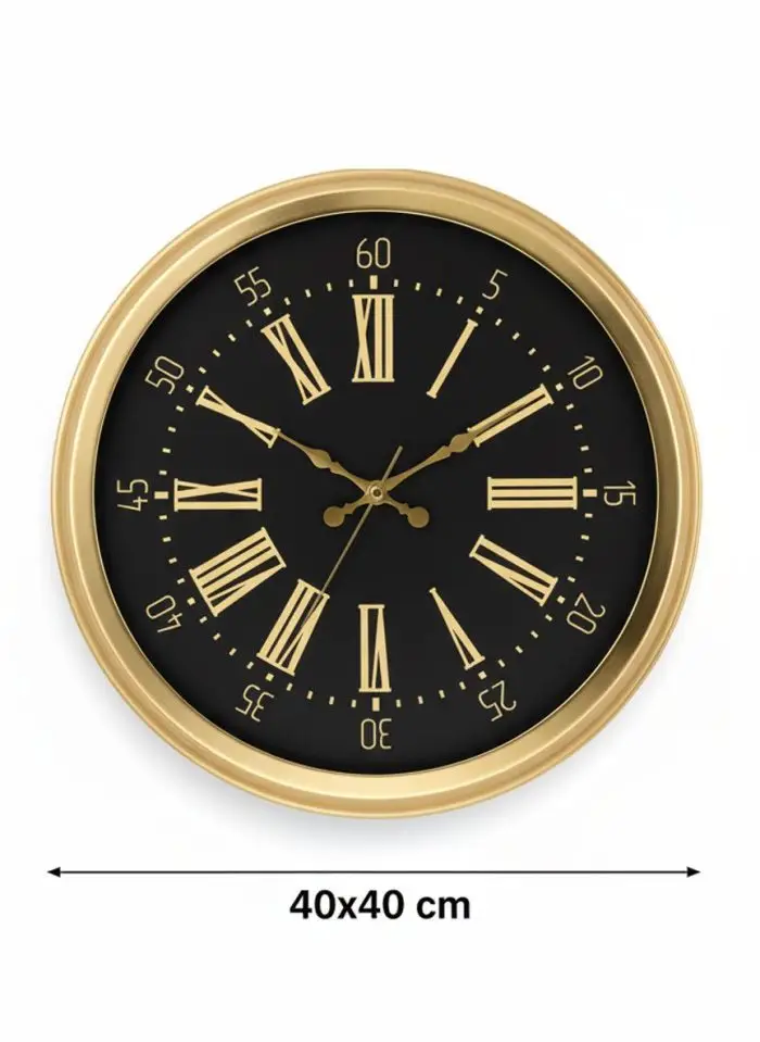 Dekoratif Duvar Saati Gold Metal