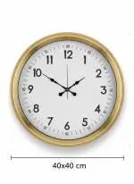 Klasik Duvar Saati Gold Metal