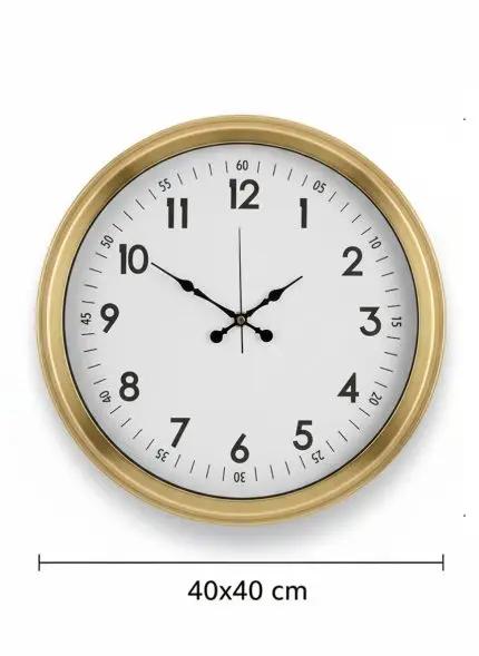 Klasik Duvar Saati Gold Metal