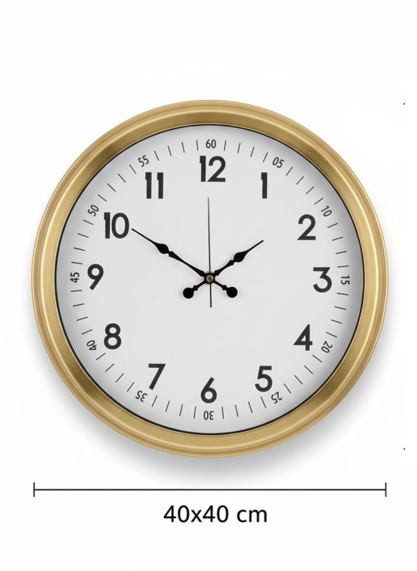 Klasik Duvar Saati Gold Metal