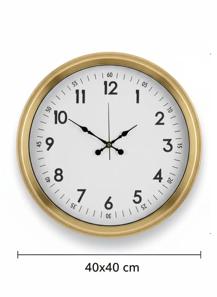 Klasik Duvar Saati Gold Metal