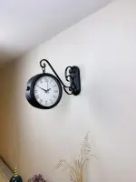 Çift Taraflı Romen İstasyon Duvar Saati 36×25 cm