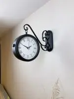 Çift Taraflı Romen İstasyon Duvar Saati 36×25 cm