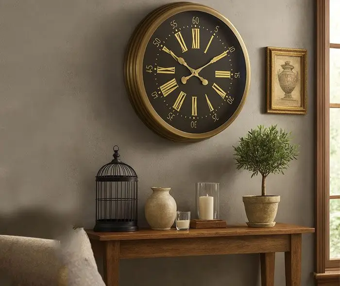 Eskitme büyük duvar saati