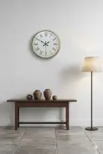 Eskitme Duvar Saati | 40 cm Metal Sessiz-Akar