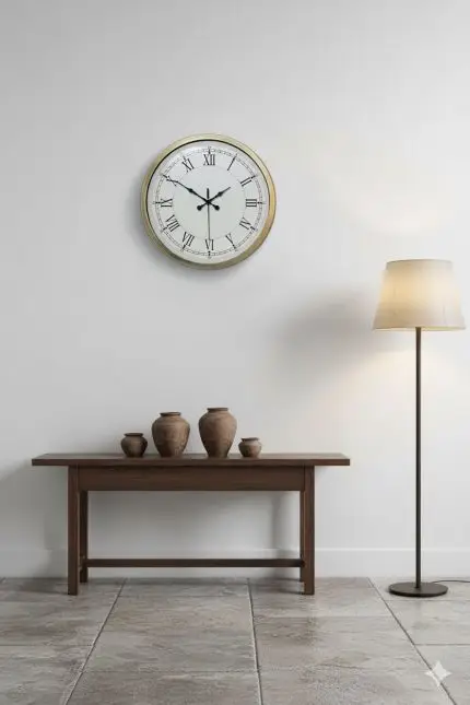 Eskitme Duvar Saati | 40 cm Metal Sessiz-Akar