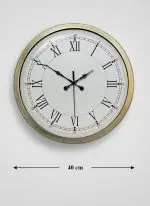 Eskitme Duvar Saati | 40 cm Metal Sessiz-Akar