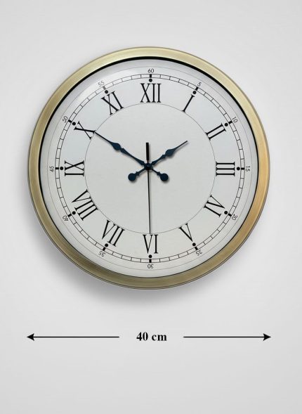 Eskitme Duvar Saati | 40 cm Metal Sessiz-Akar