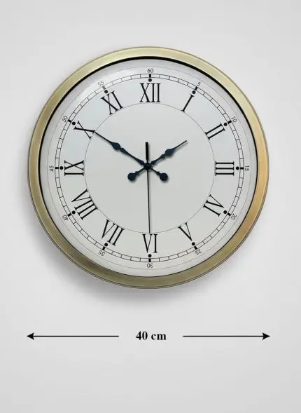 Eskitme Duvar Saati | 40 cm Metal Sessiz-Akar