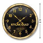 Promosyon Duvar Saat 40 cm Gold Metal
