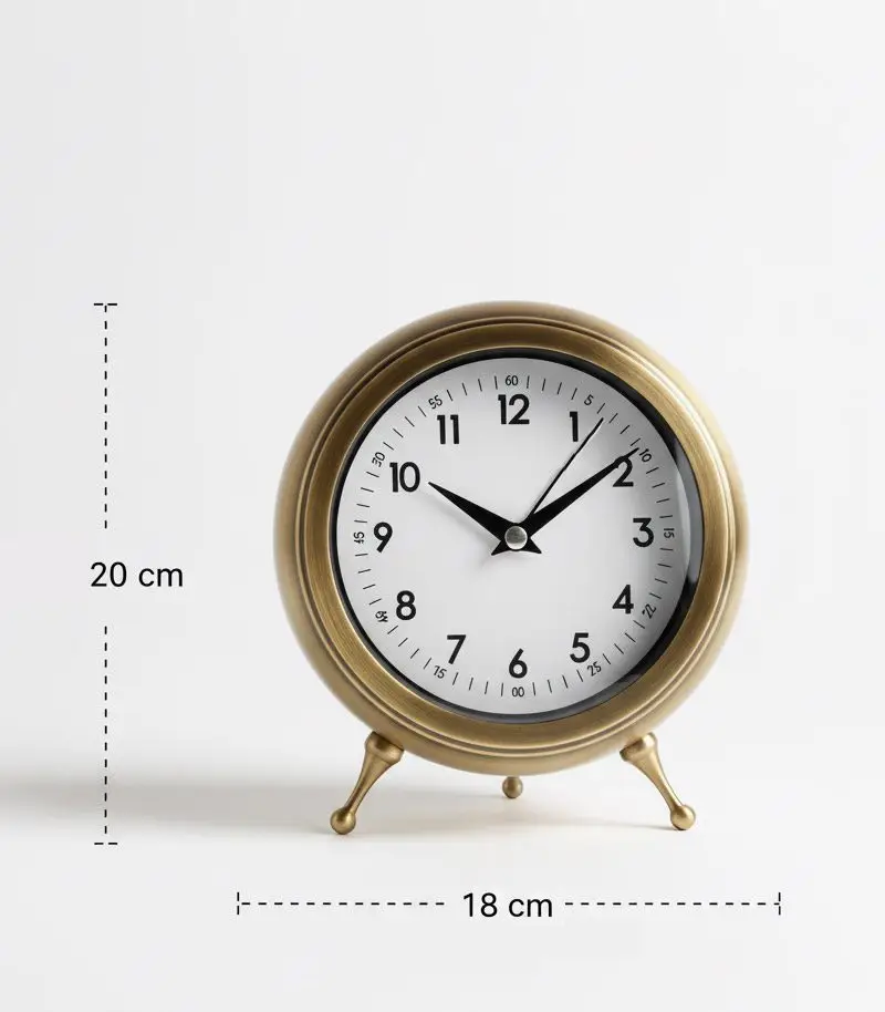 Dekoratif Eskitme Masa Saati | 20×18 cm | Butik Saat